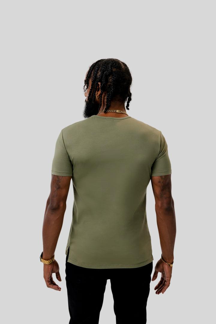 Mens V-neck Split Hem Tee Product Image