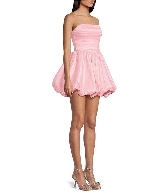B. Darlin Strapless Pleated Bubble Dress Product Image