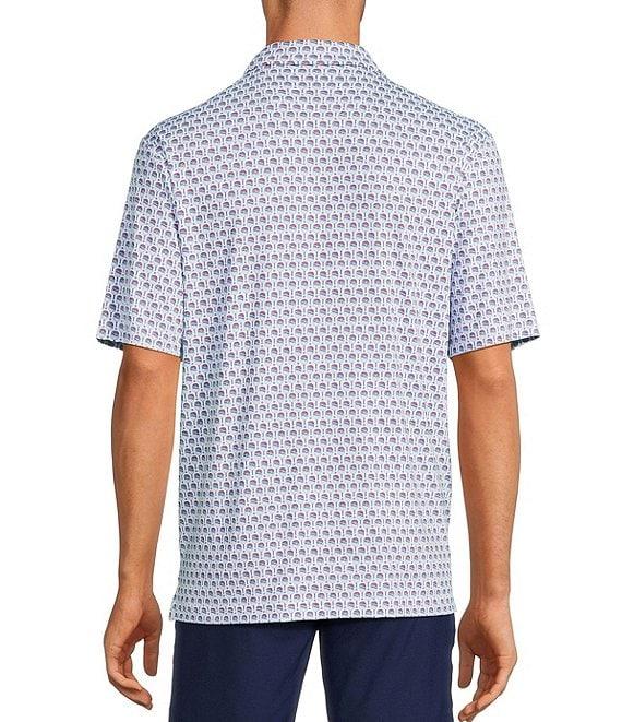 Roundtree & Yorke Performance Short Sleeve Pickleball Print Polo Shirt Product Image