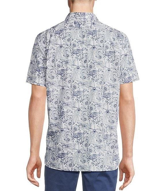 Cremieux Blue Label Plant Print Short Sleeve Woven Shirt Product Image