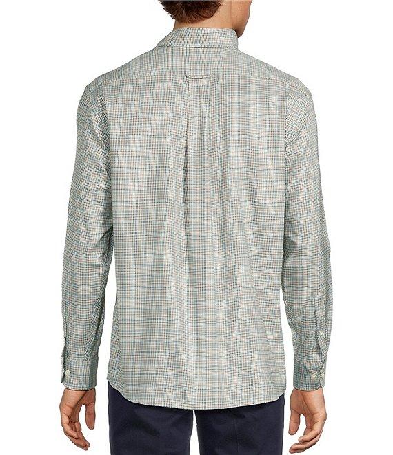 Roundtree & Yorke Long Sleeve Plaid Oxford Sport Shirt Product Image