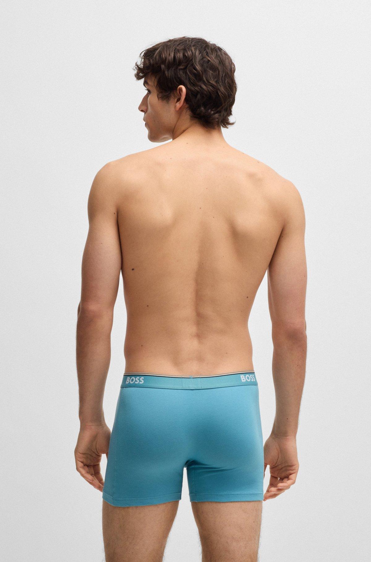 BOSS - Three-pack of stretch cotton boxer briefs - Patterned Product Image