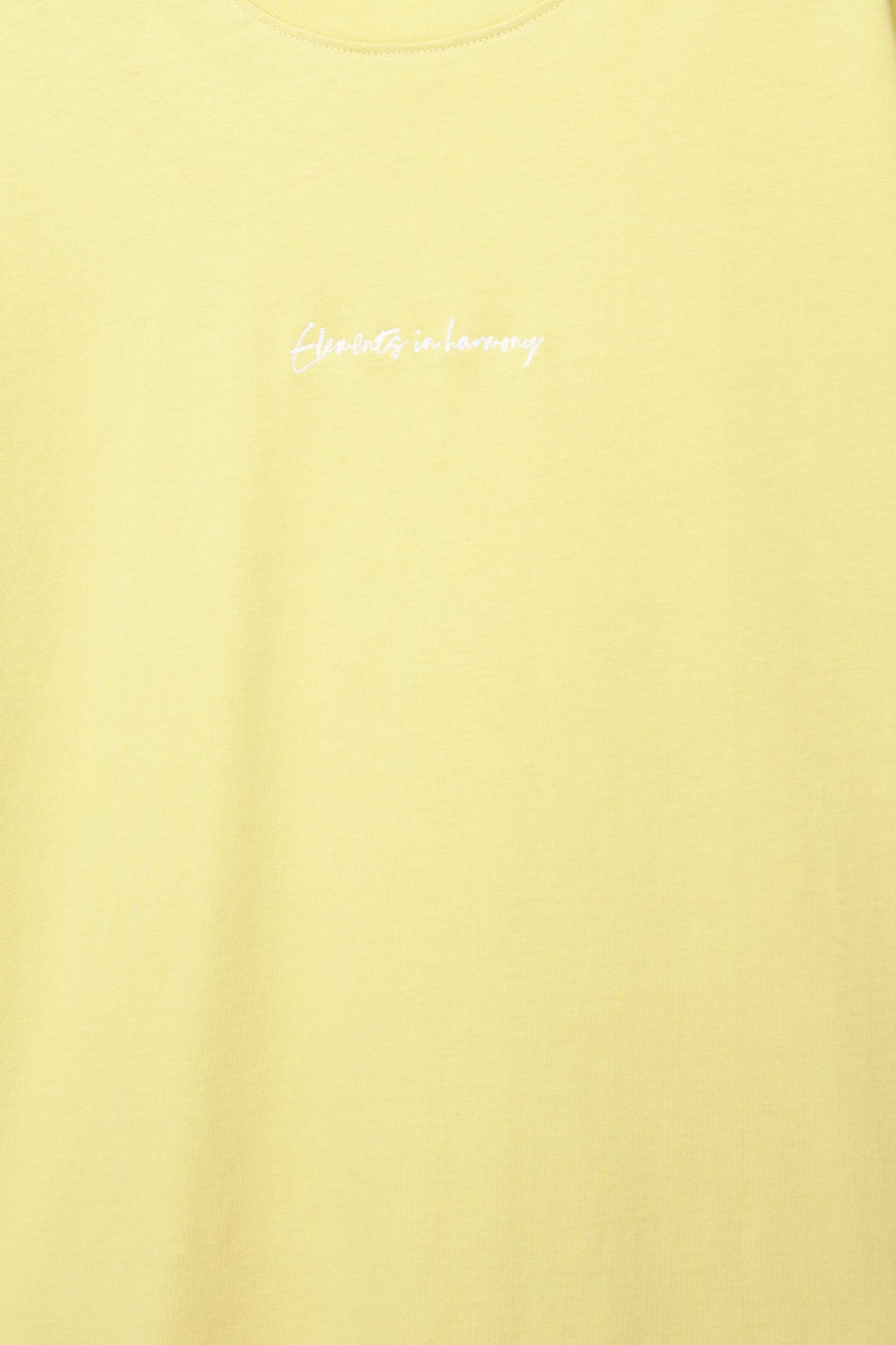 Yellow T-shirt with embroidery Product Image