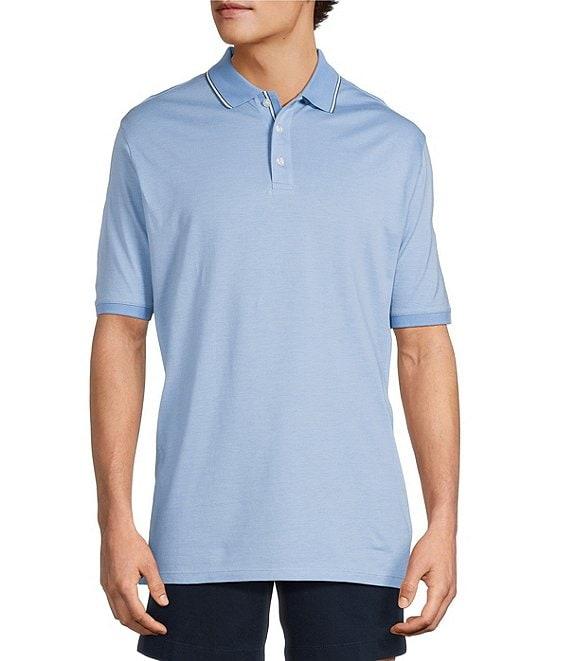 Roundtree & Yorke Short Sleeve Rib Tipped Polo Shirt Product Image