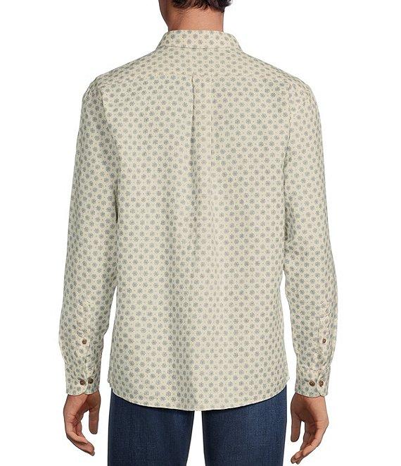 Rowm Long Sleeve Slub Medallion Print Shirt Product Image