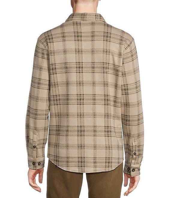 Cremieux Herbisse Jaquard Plaid Coatfront Knit Long Sleeve Woven Shirt Product Image
