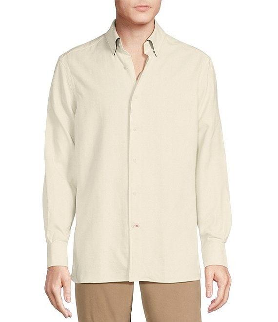 Cremieux Blue Label Solid Flannel Long Sleeve Woven Shirt Product Image