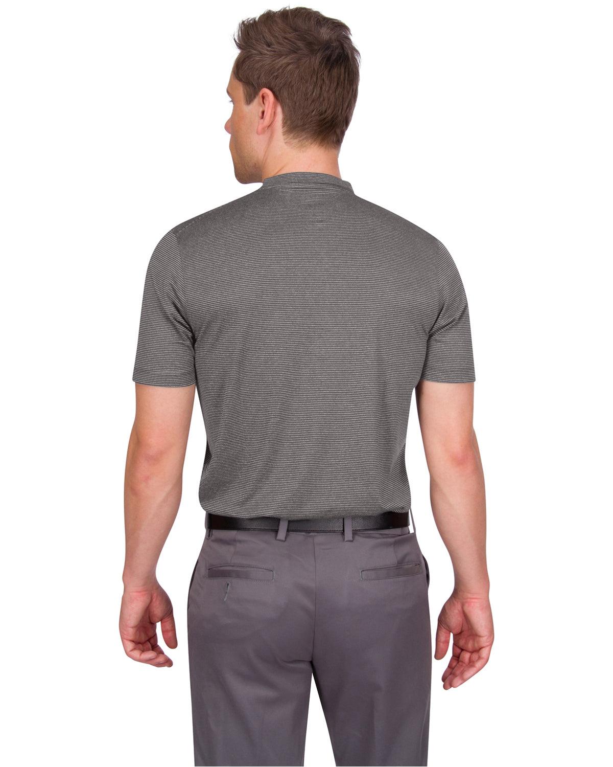 Three Sixty Six Men's Thin-Striped Collarless Golf Polos Male Product Image