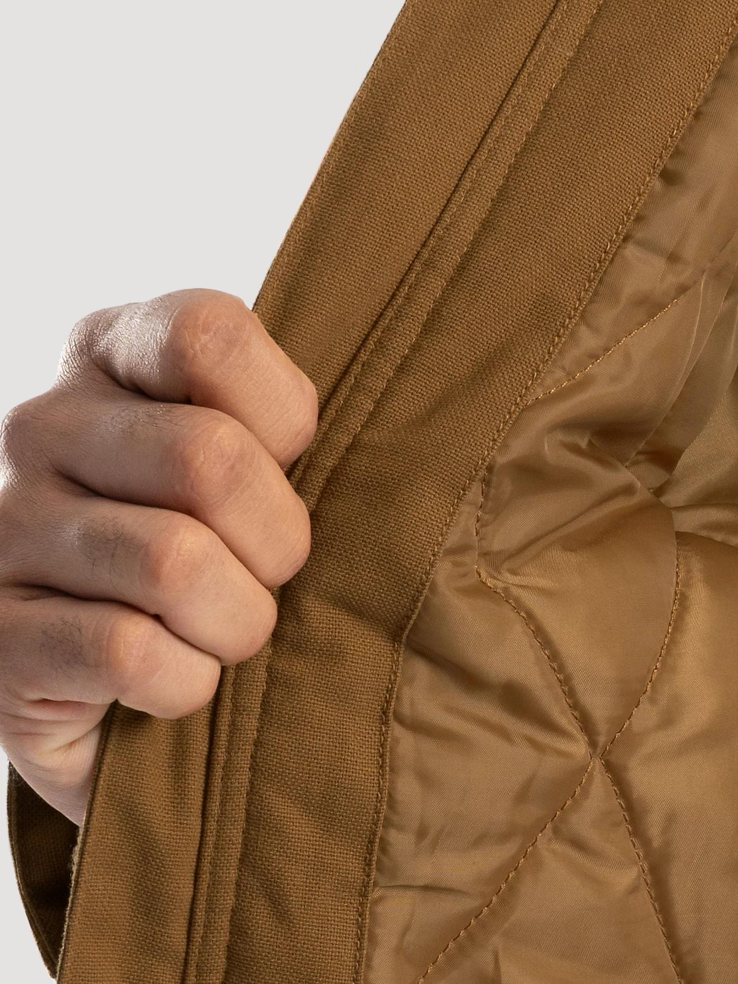 Men's Hooded Workwear Quilted Lined Shirt Jacket in Rubber Product Image