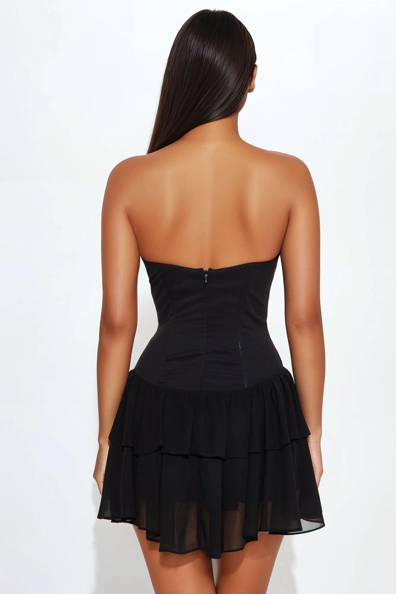 Chasing A Fantasy Corset Mini Dress - Black Product Image
