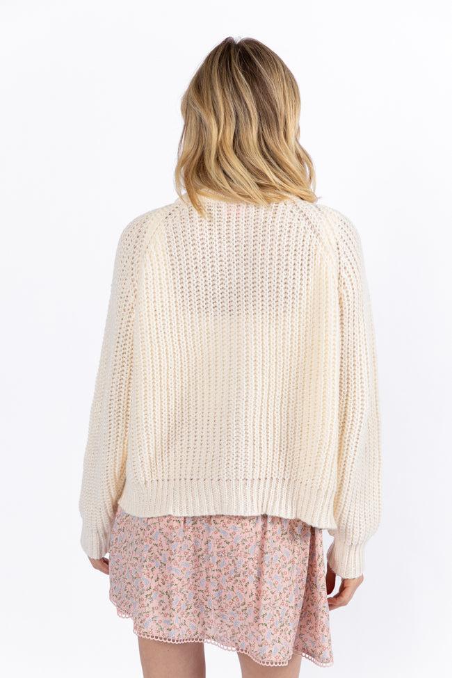 Do Me A Solid Cream Button Up Cardigan FINAL SALE Product Image