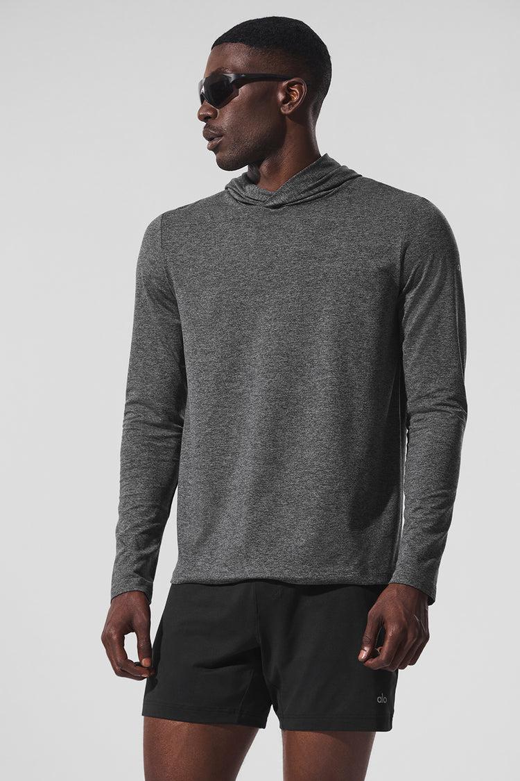 Conquer Reform Long Sleeve With Hood - Dark Heather Grey Product Image