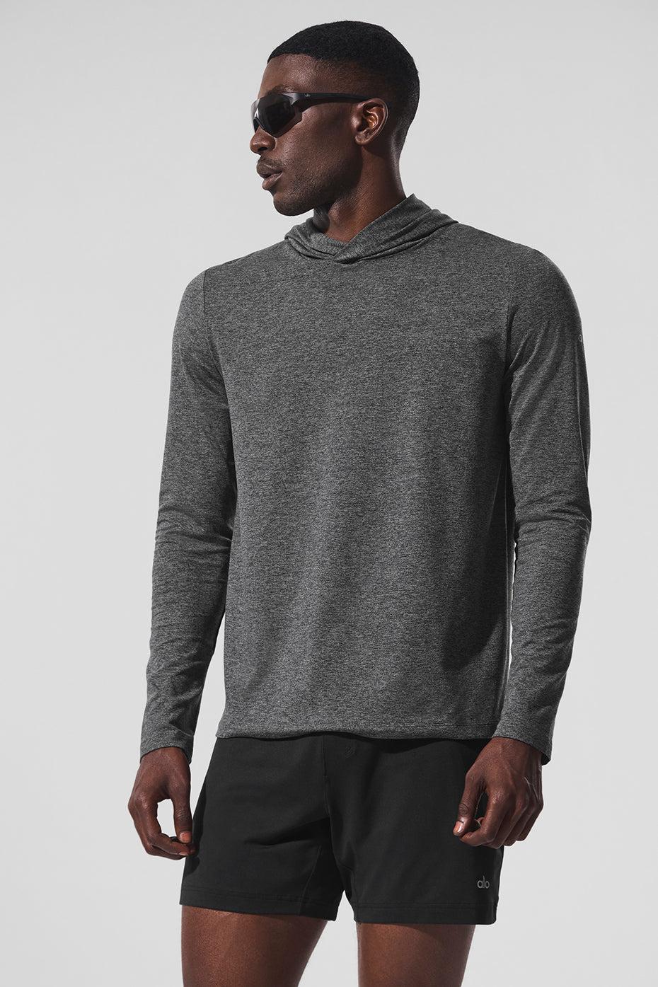 Conquer Reform Long Sleeve With Hood - Dark Heather Grey Product Image