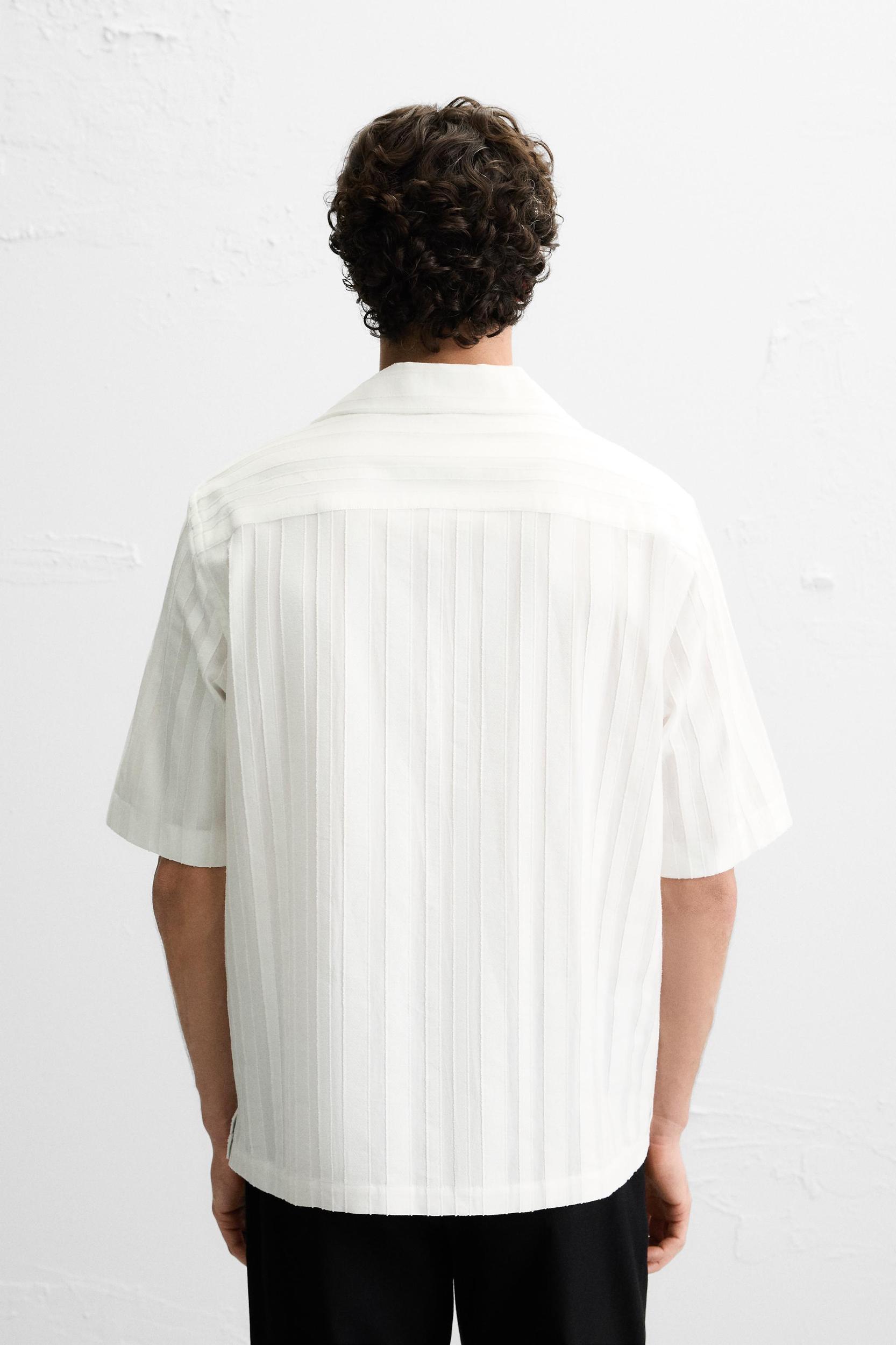 COTTON-VISCOSE JACQUARD SHIRT Product Image