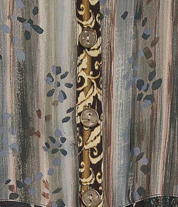 John Mark Mix Print Point Collar Long Sleeve Tunic Product Image