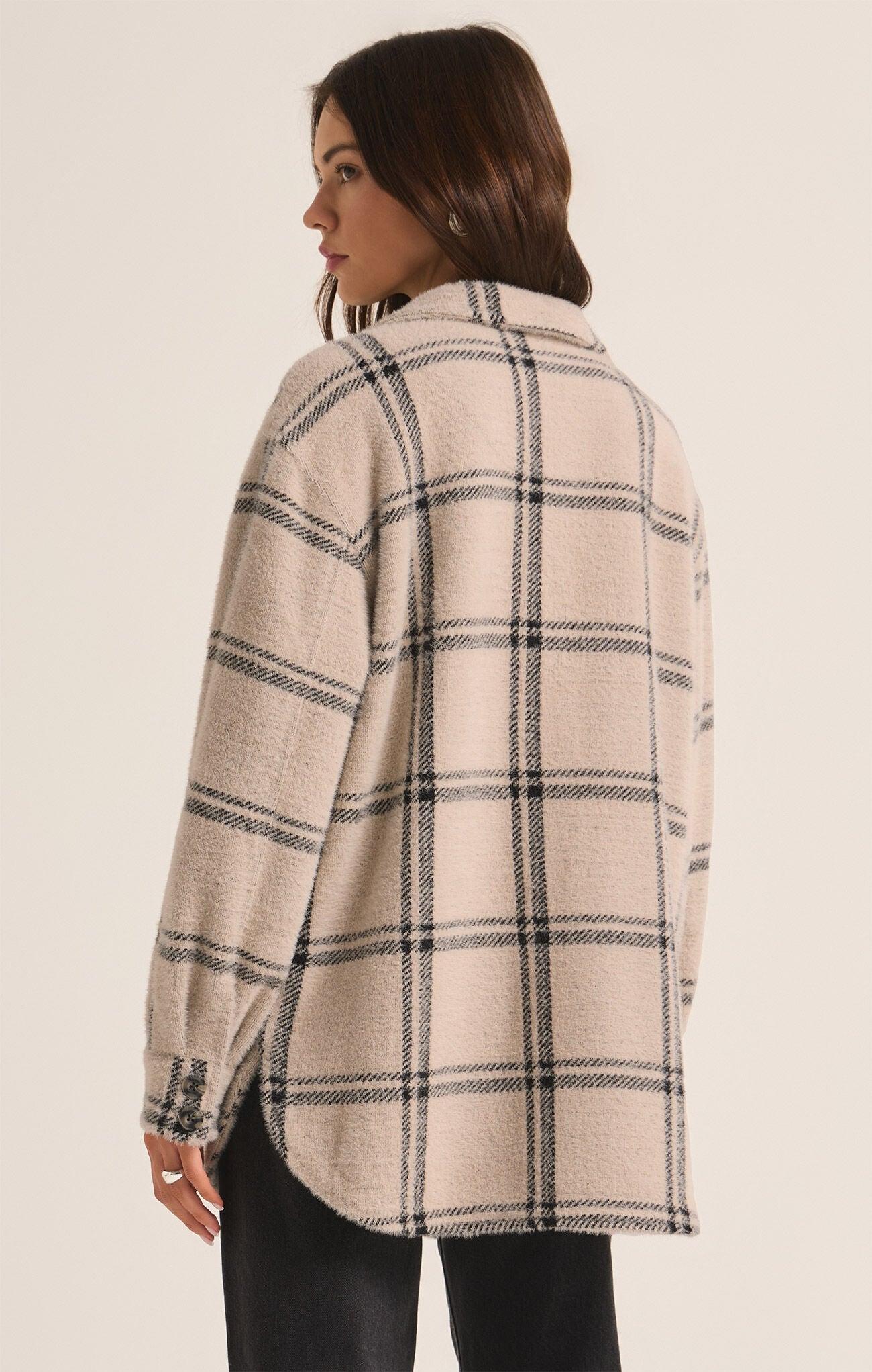 PLAID TUCKER SHIRT JACKET Product Image