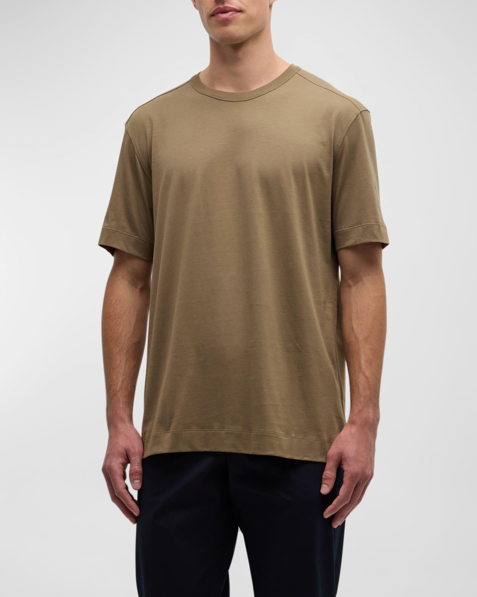 Men's Pure Cotton Crewneck T-Shirt Product Image