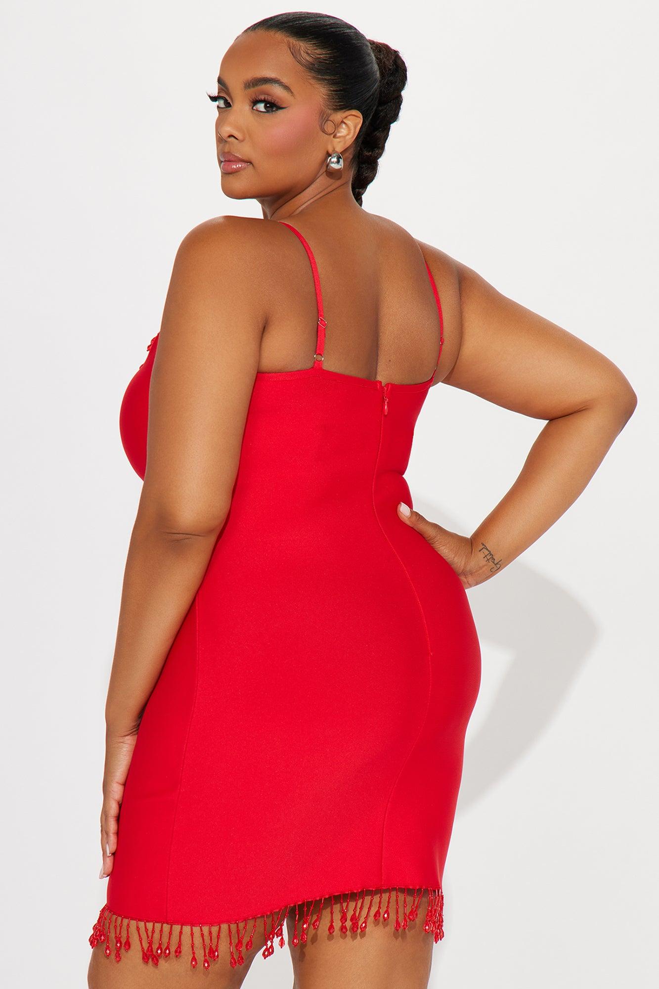Allie Bandage Mini Dress - Red Product Image