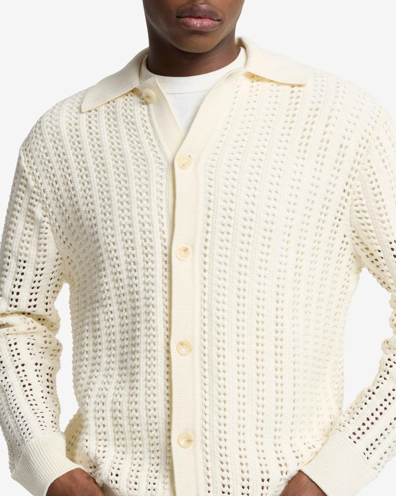 Crochet Knit Polo Product Image