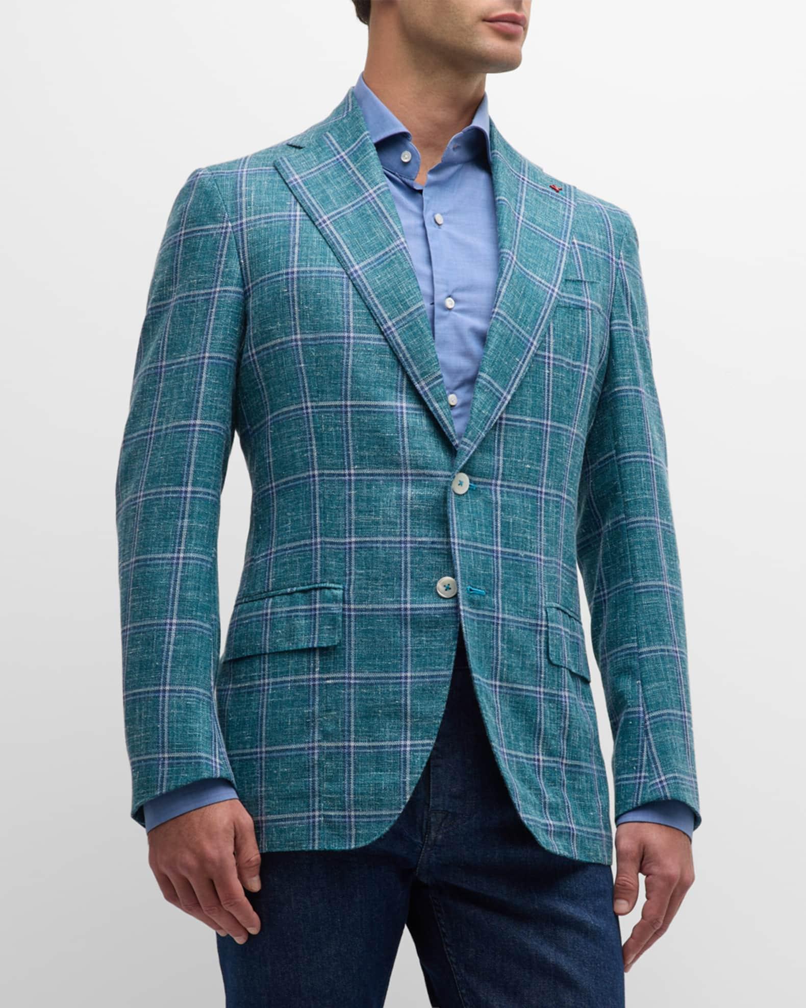 Men's Windowpane Wool-Blend Sport Coat Product Image