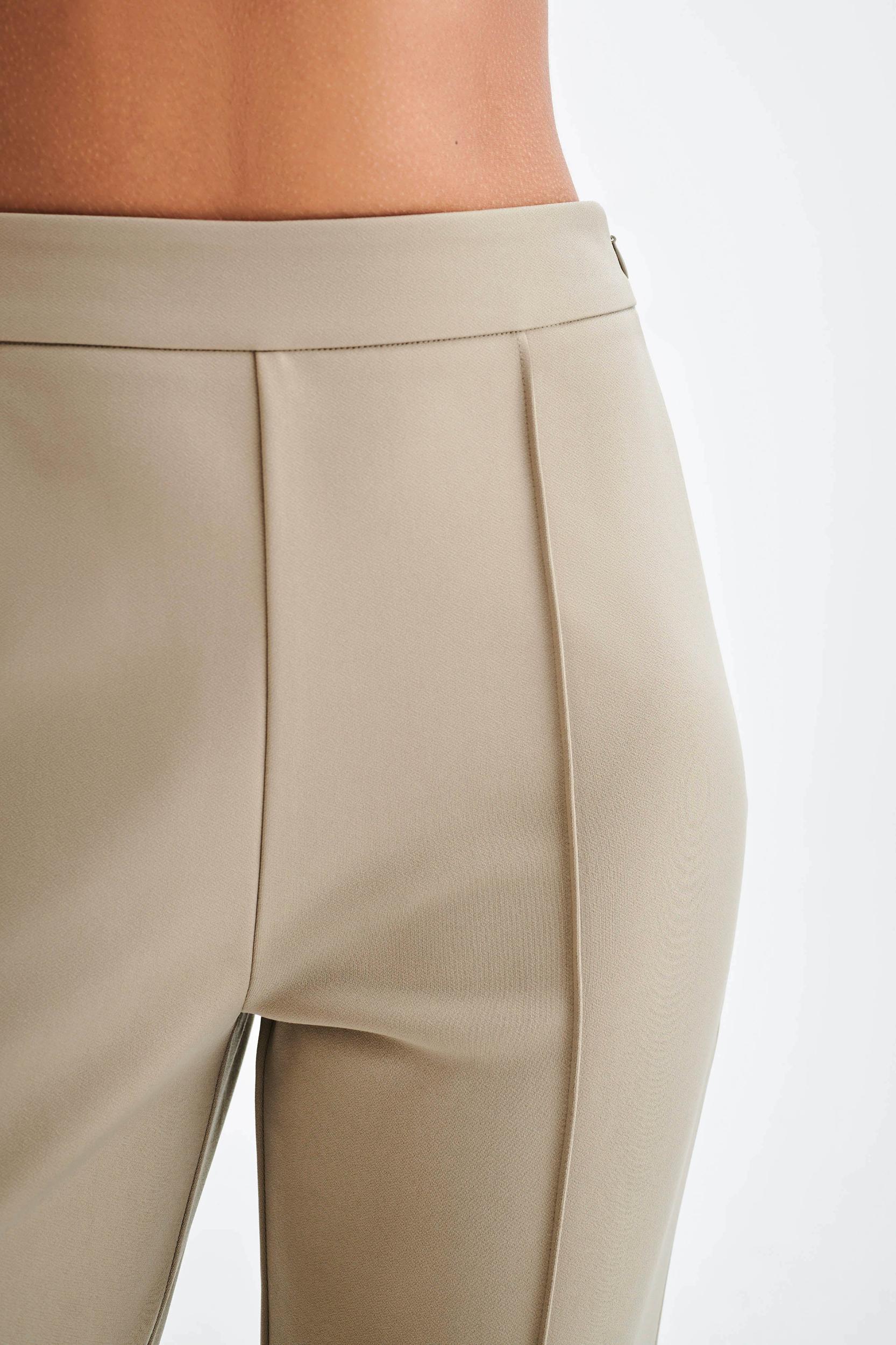 Antonia Pleated Wide Leg Pants - Mushroom Product Image