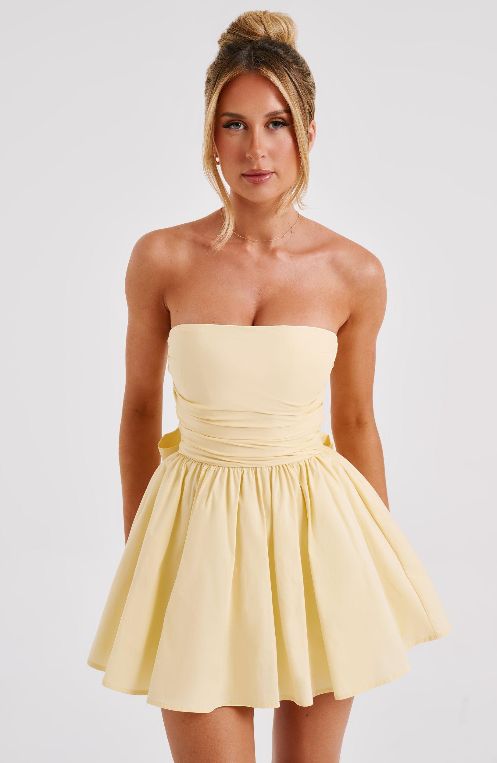 Katrina Mini Dress - Lemon Product Image