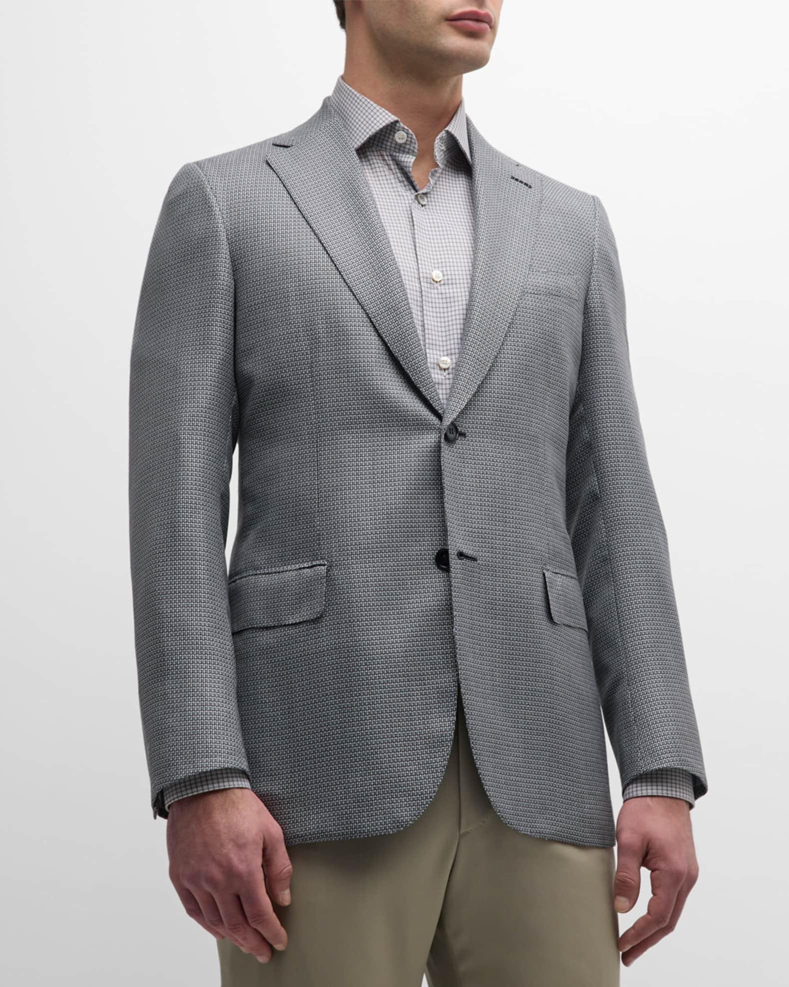 Men's Micro-Check Wool Sport Coat Product Image