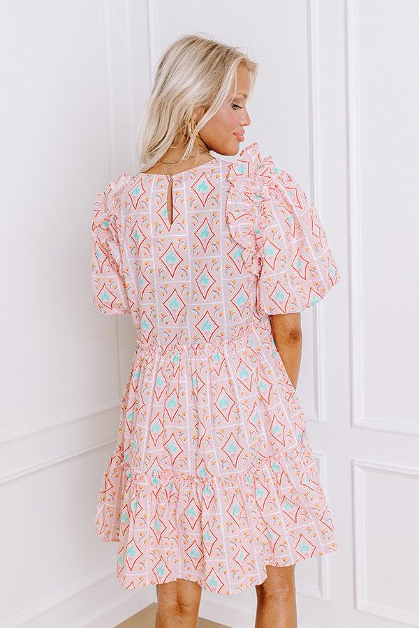 Forever Sweethearts Ruffle Mini Dress in Pink Product Image