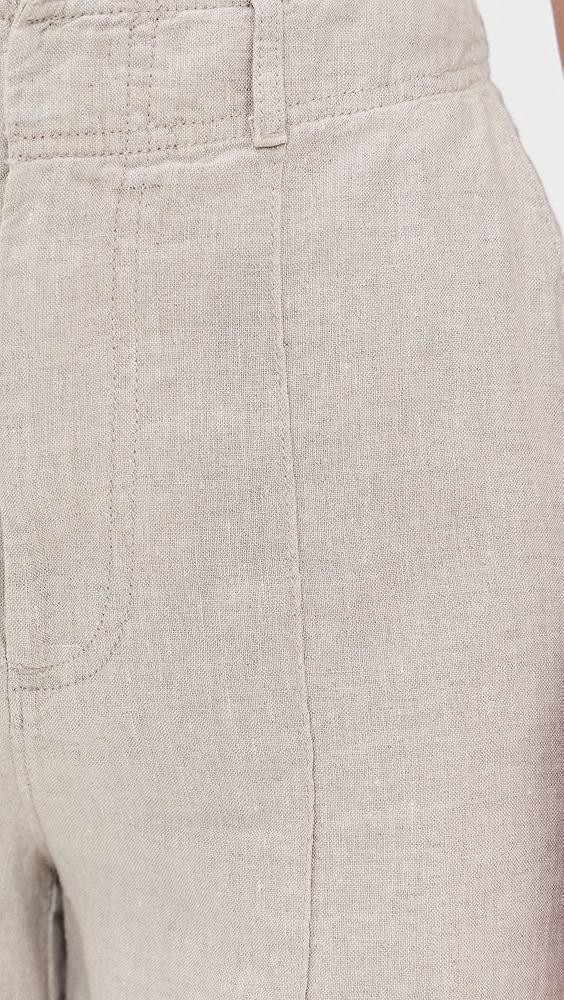 Madewell Pintucked Shorts in 100% Linen | Shopbop Product Image
