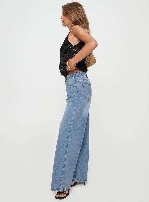 Colemane Mid Rise Denim Jeans Angel Blue Product Image