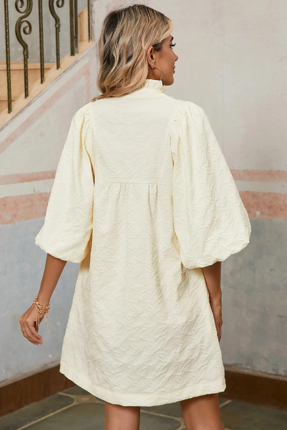 Buttercream Bubble Sleeve Dress Product Image