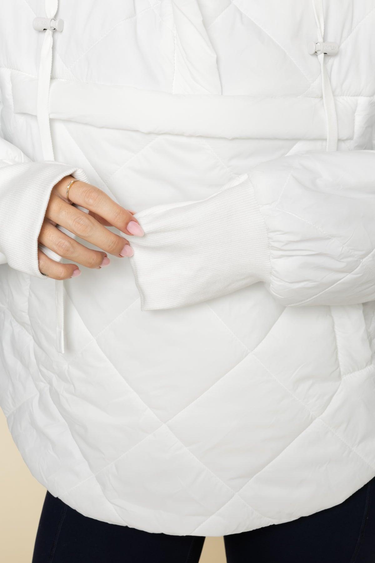 Pillow Packable Puffer Jacket - White Product Image