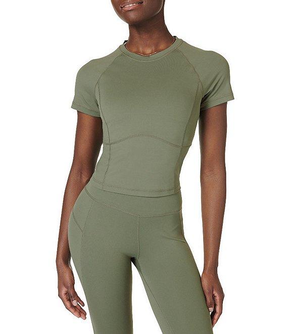 Sweaty Betty All Day Crew Neck Short Sleeve Cropped Tee Shirt Product Image