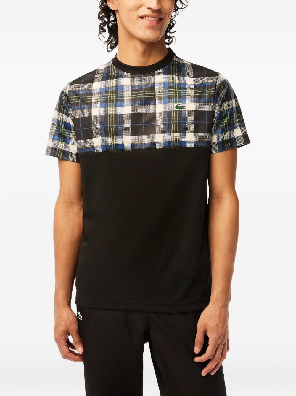 plaid-panel T-shirt Product Image