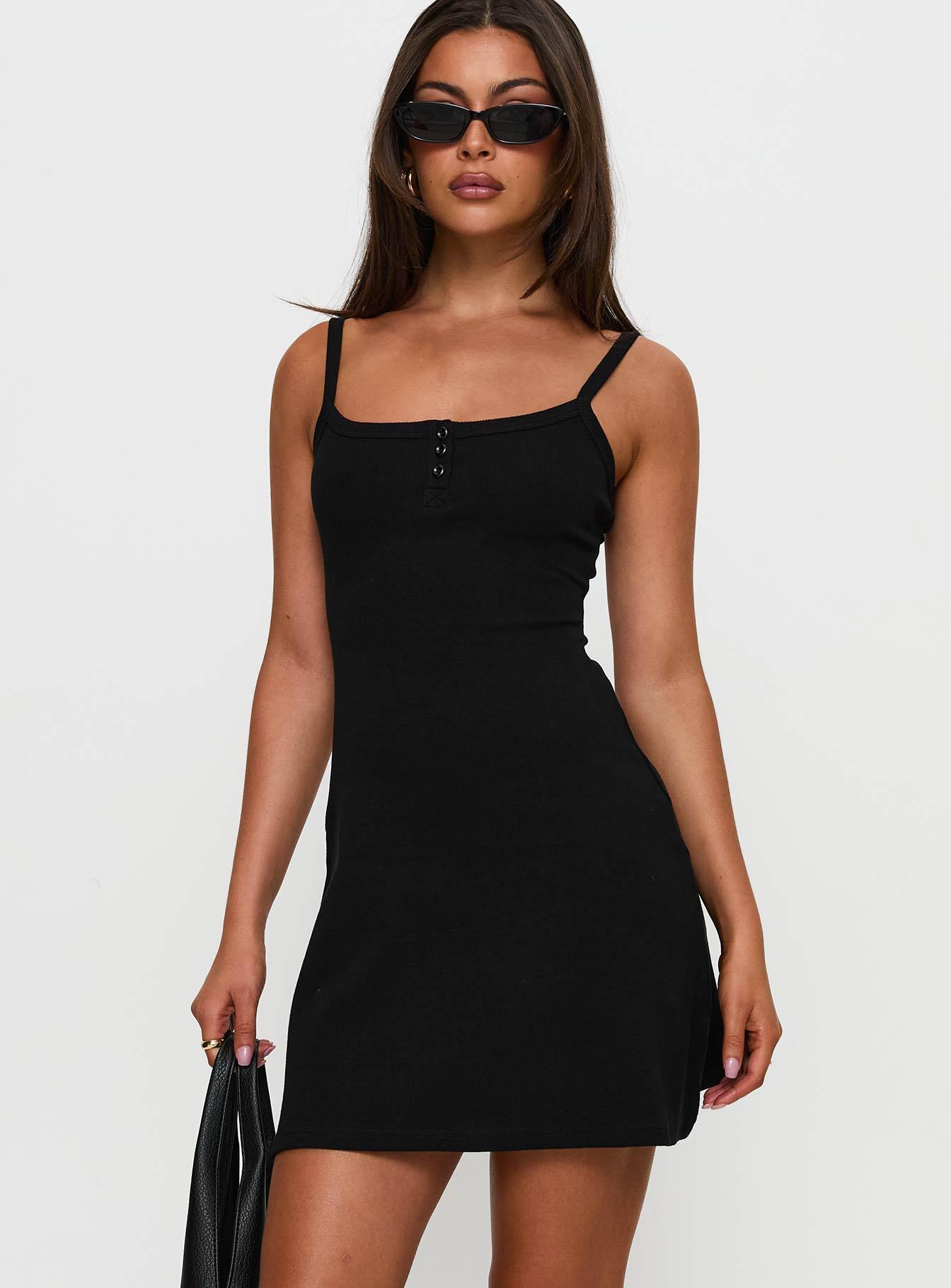Baseline Rib Mini Dress Black Product Image