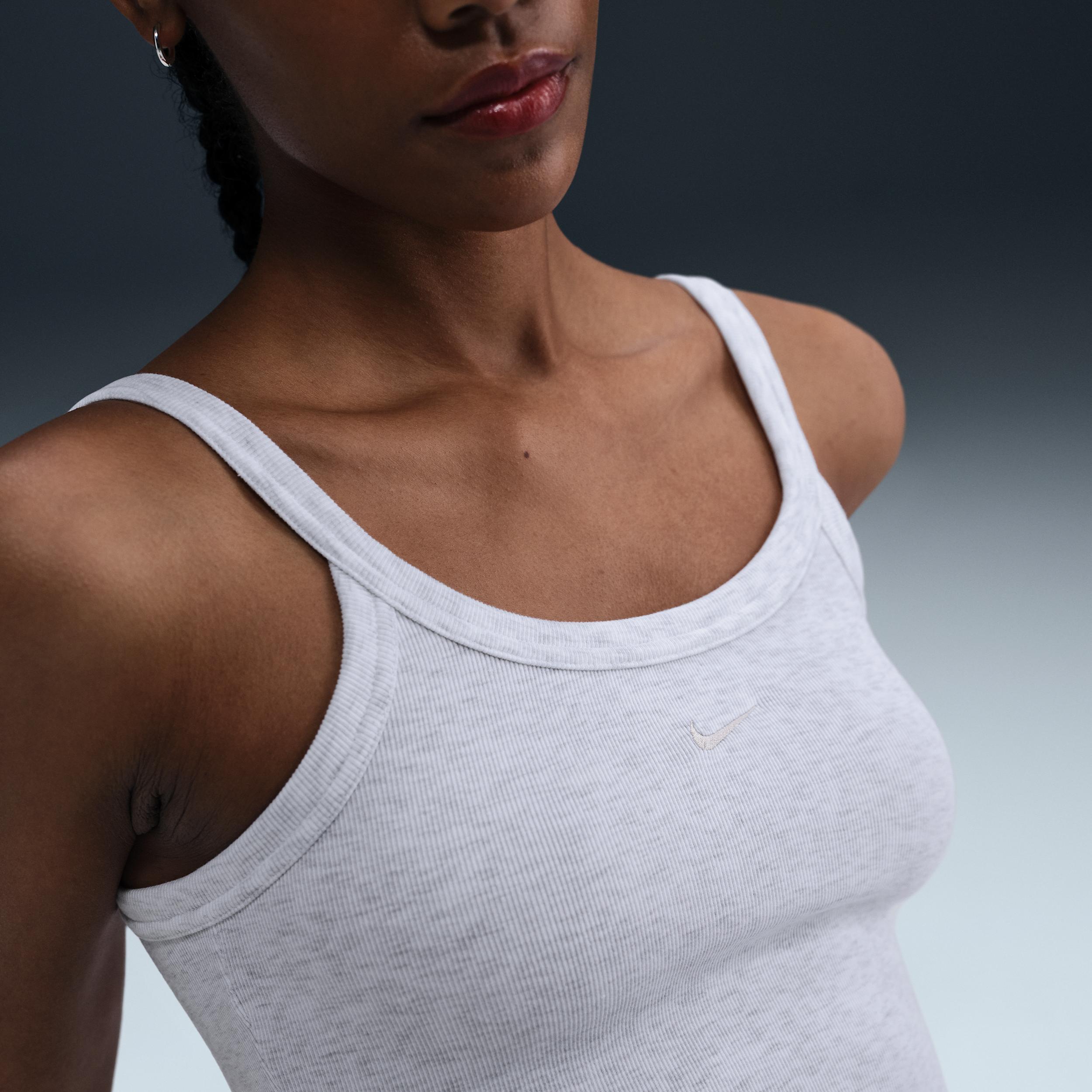 Womens Nike Sportswear Chill Knit Tight Mini-Rib Tank Top Dress | HJ0710-051 Product Image