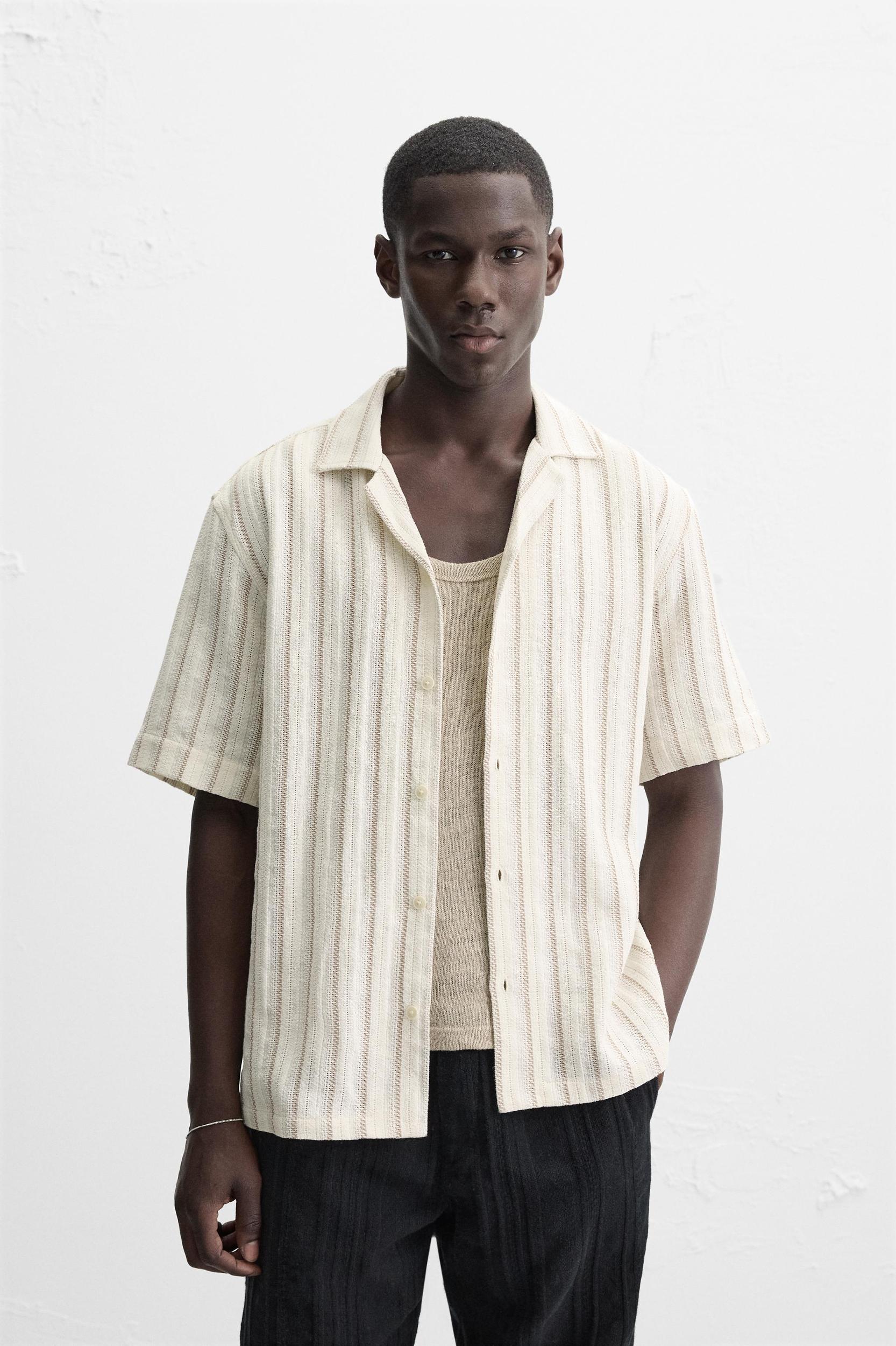 TEXTURED STRIPE SHIRT Product Image