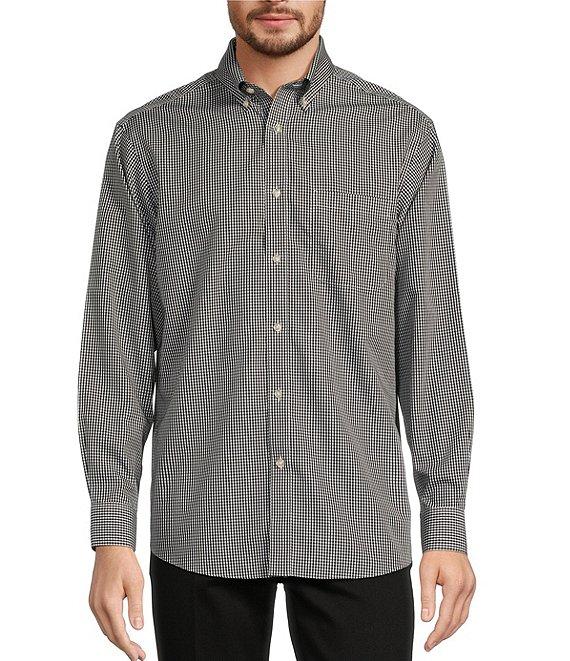 Gold Label Roundtree & Yorke Big & Tall Non-Iron Long Sleeve Small Checked Print Sport Shirt Product Image