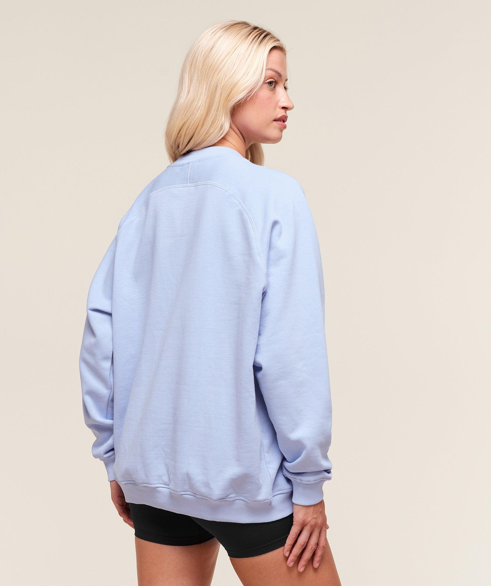 Gymshark Training Oversized Fleece Sweatshirt - Peri Blue Female Product Image