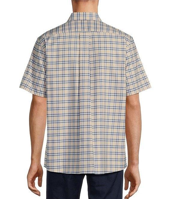 Roundtree & Yorke TravelSmart Easy Care Short Sleeve Windowpane Sport Shirt Product Image