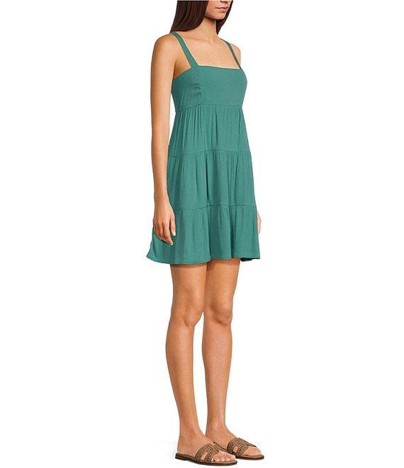 Volcom Beach Moon Stone Gauze Sleeveless Babydoll Dress Product Image