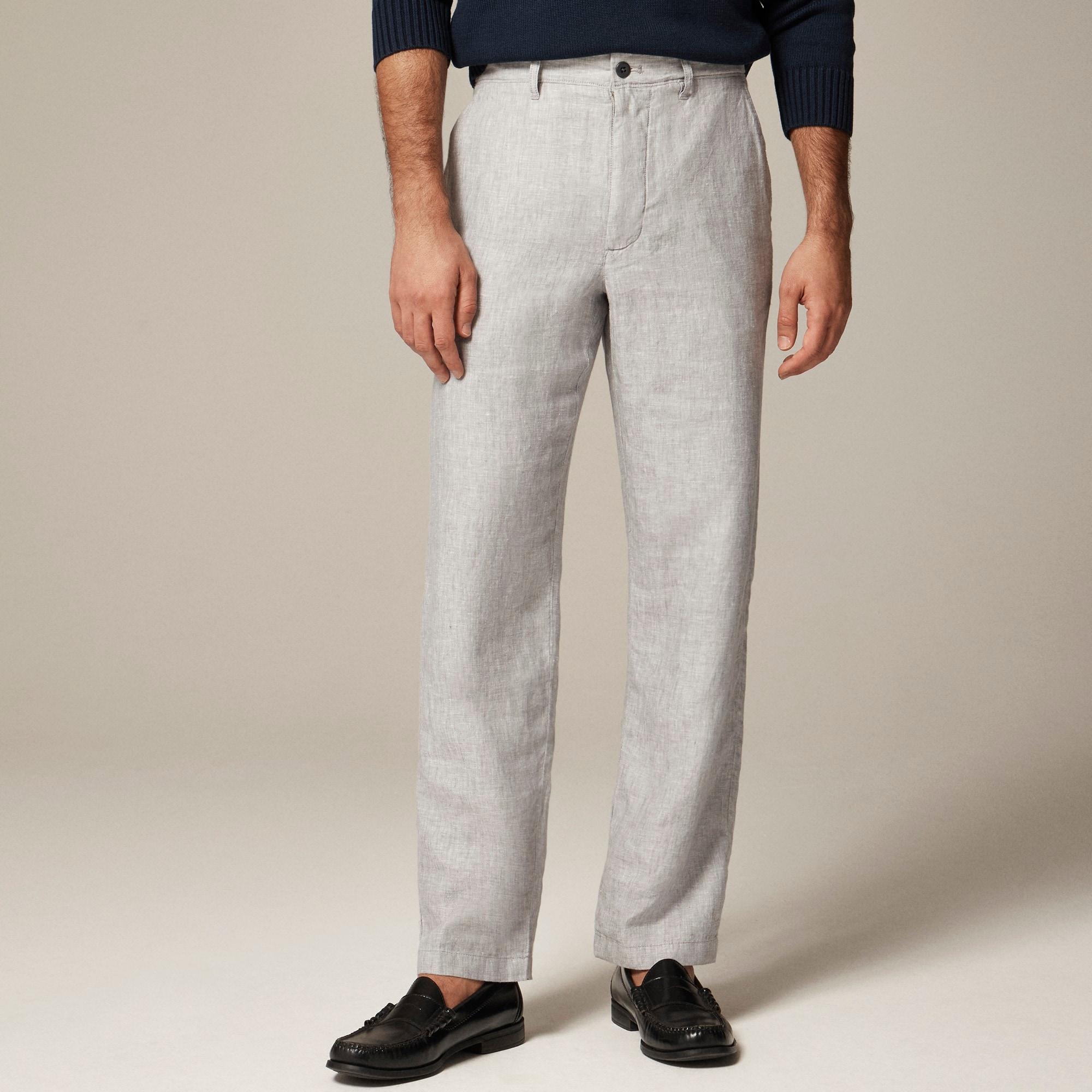 Classic-fit linen trouser Product Image