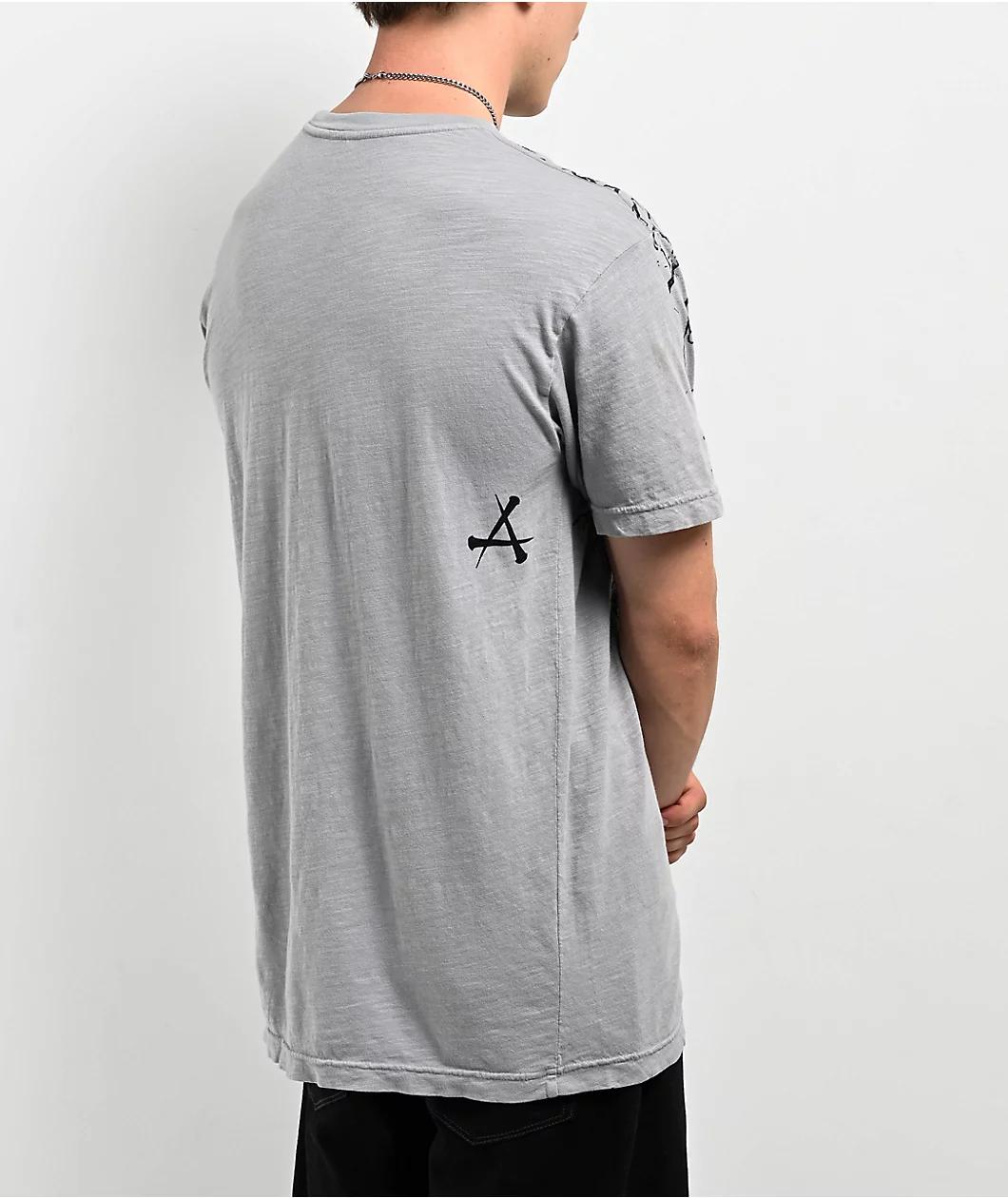 Affliction Catharsis Grey T-Shirt Product Image