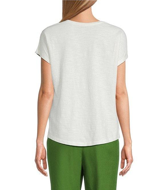 Investments Wispy Leaf Short Sleeve Novelty Crew Neck Top Product Image