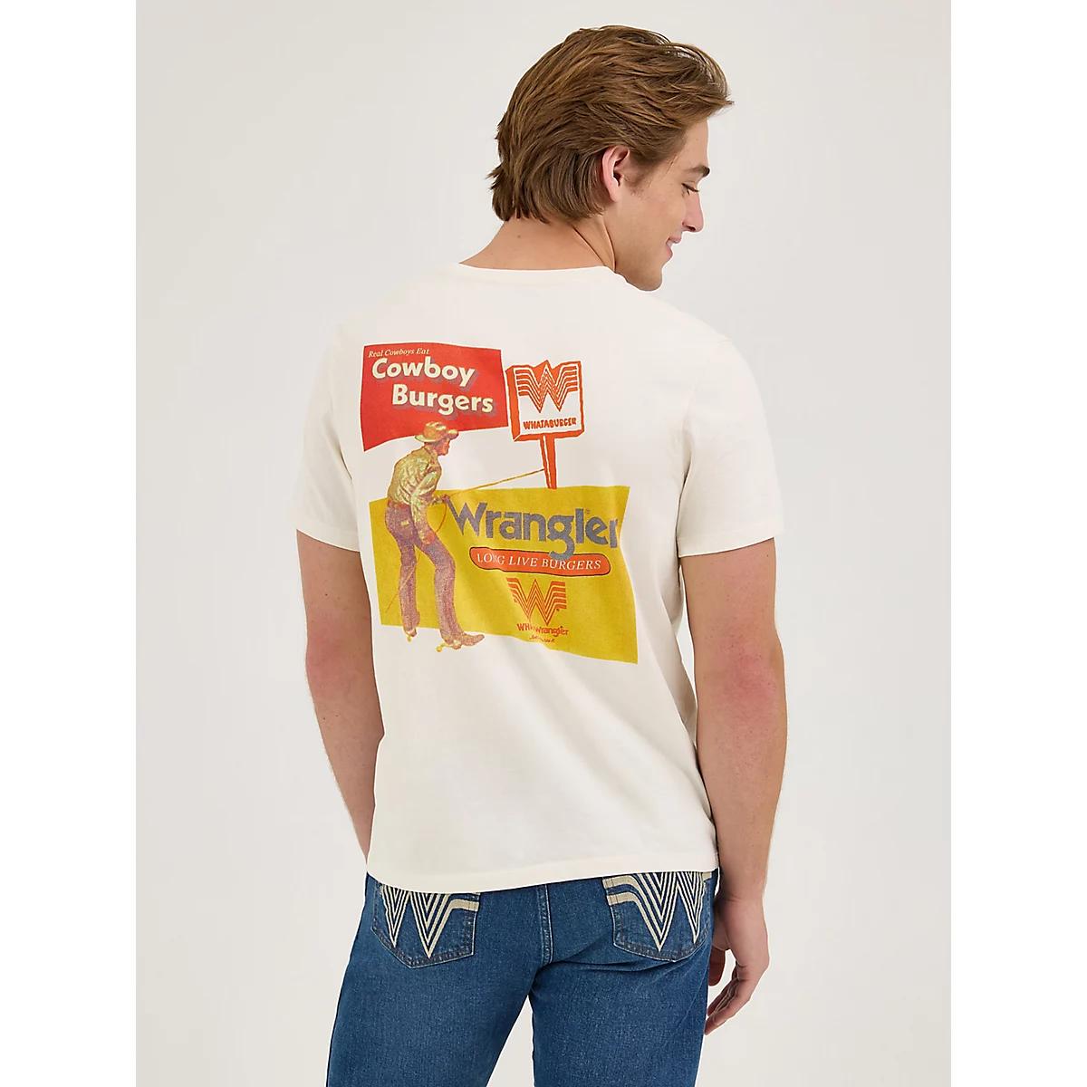Wrangler x Whataburger Men's Cowboy Burgers T-Shirt in Marshmallow Product Image