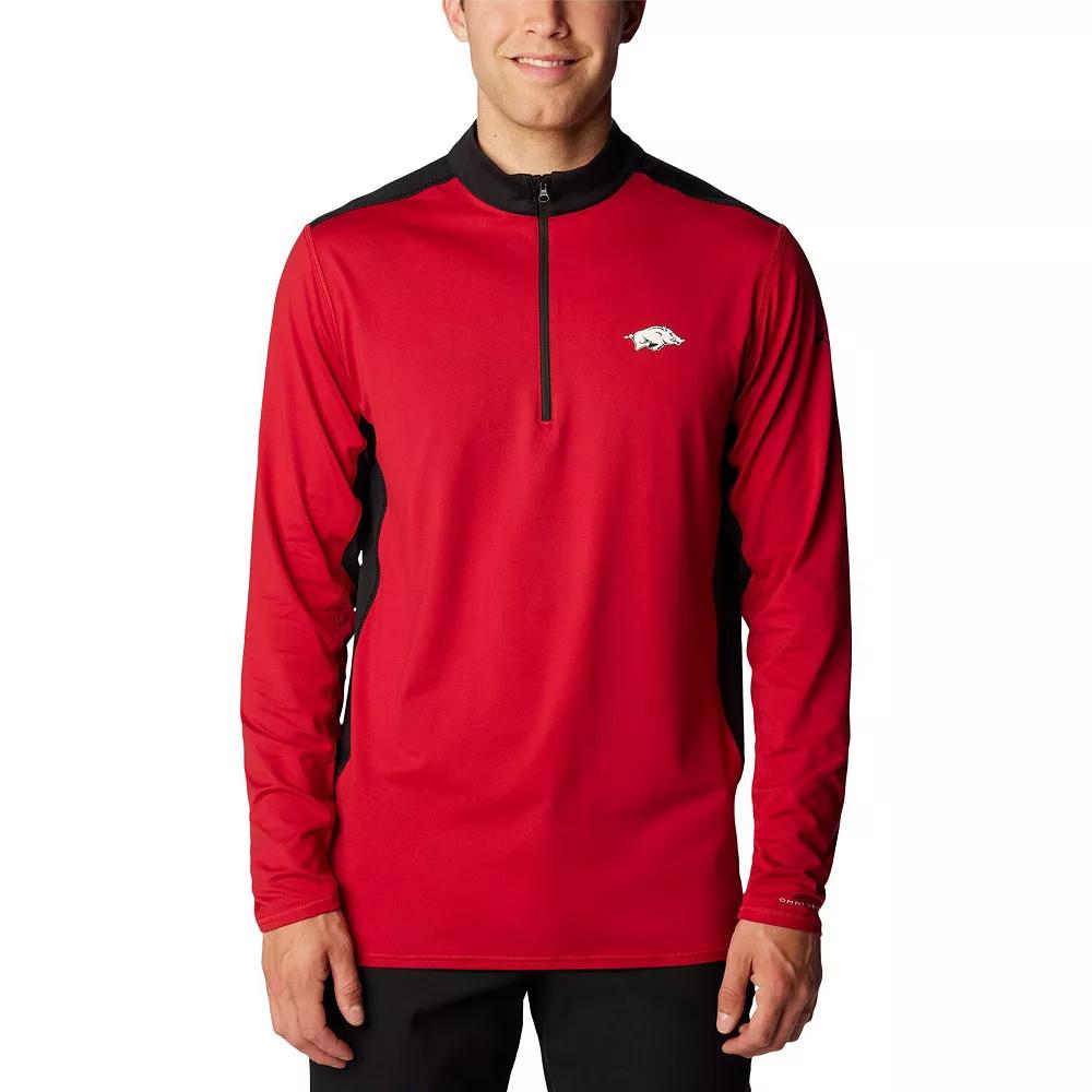 Men's Columbia Cardinal Arkansas Razorbacks Tech Trail™ Omni-Shade Quarter-Zip Top,  Product Image