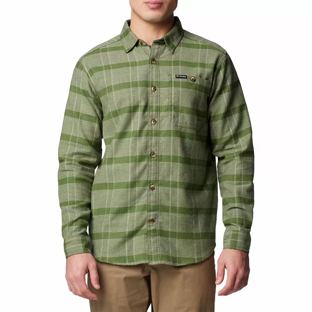 Men's Columbia Pitchstone™ Heavyweight Flannel Shirt, Size: XXL, Greenscape Product Image