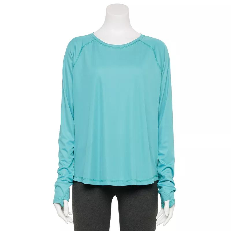 Women's Tek Gear® Dry Tek Long Sleeve Tee, Size: Medium, Solomon Product Image