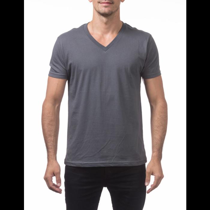 Pro Club Men's Lightweight Ringspun Cotton Short Sleeve V-Neck T-Shirt Product Image