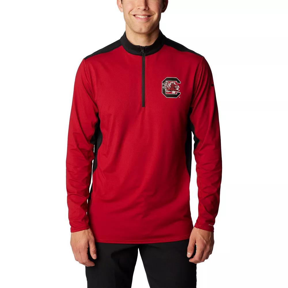 Men's Columbia Garnet South Carolina Gamecocks Tech Trail™ Omni-Shade Quarter-Zip Top, Size: 2XL, Red Product Image